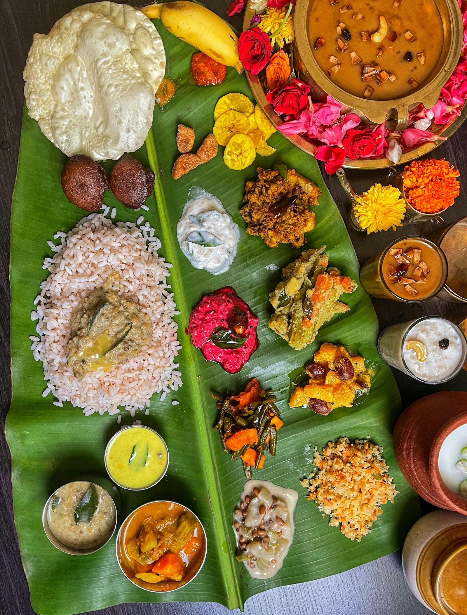 South Indian catering feast
